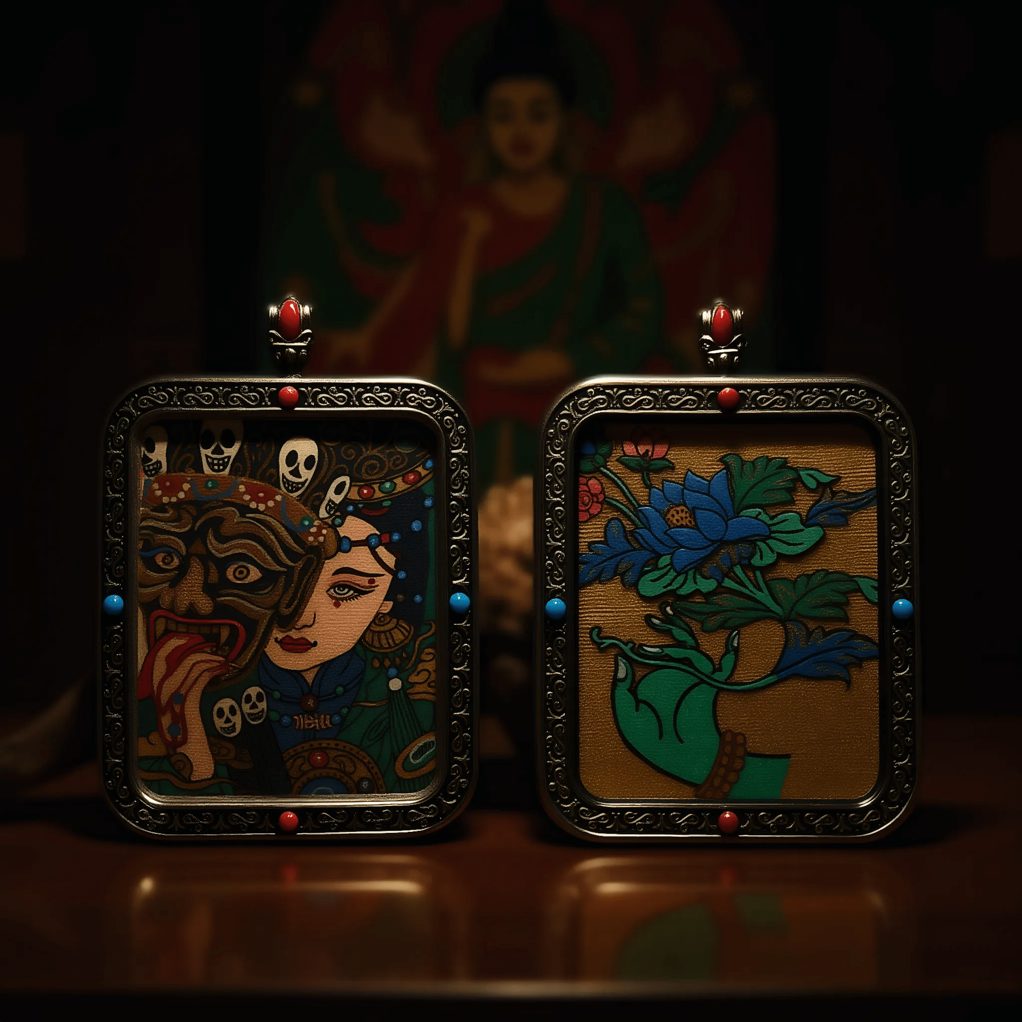 A collection of Thangka created to attract wealth, supportive allies, and career success.