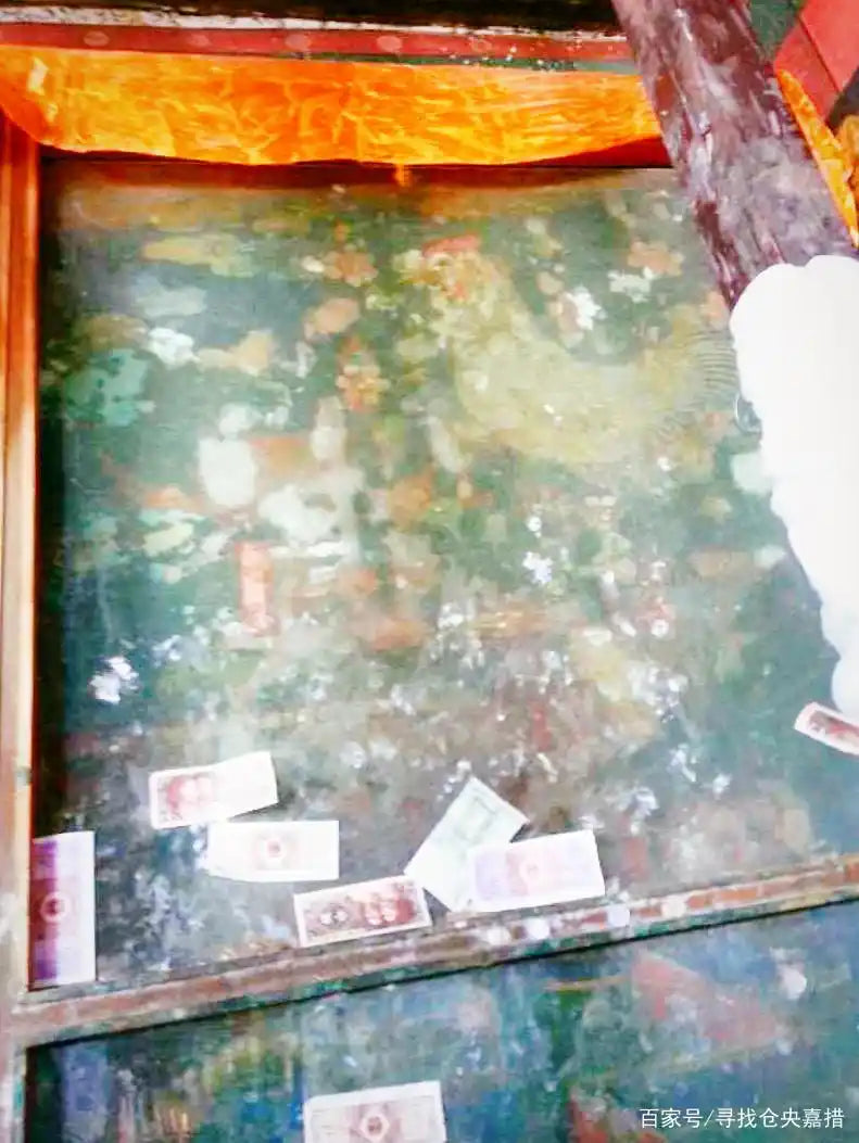 Ancient Thangka portrait, showing traditional hand-painted art and historical value