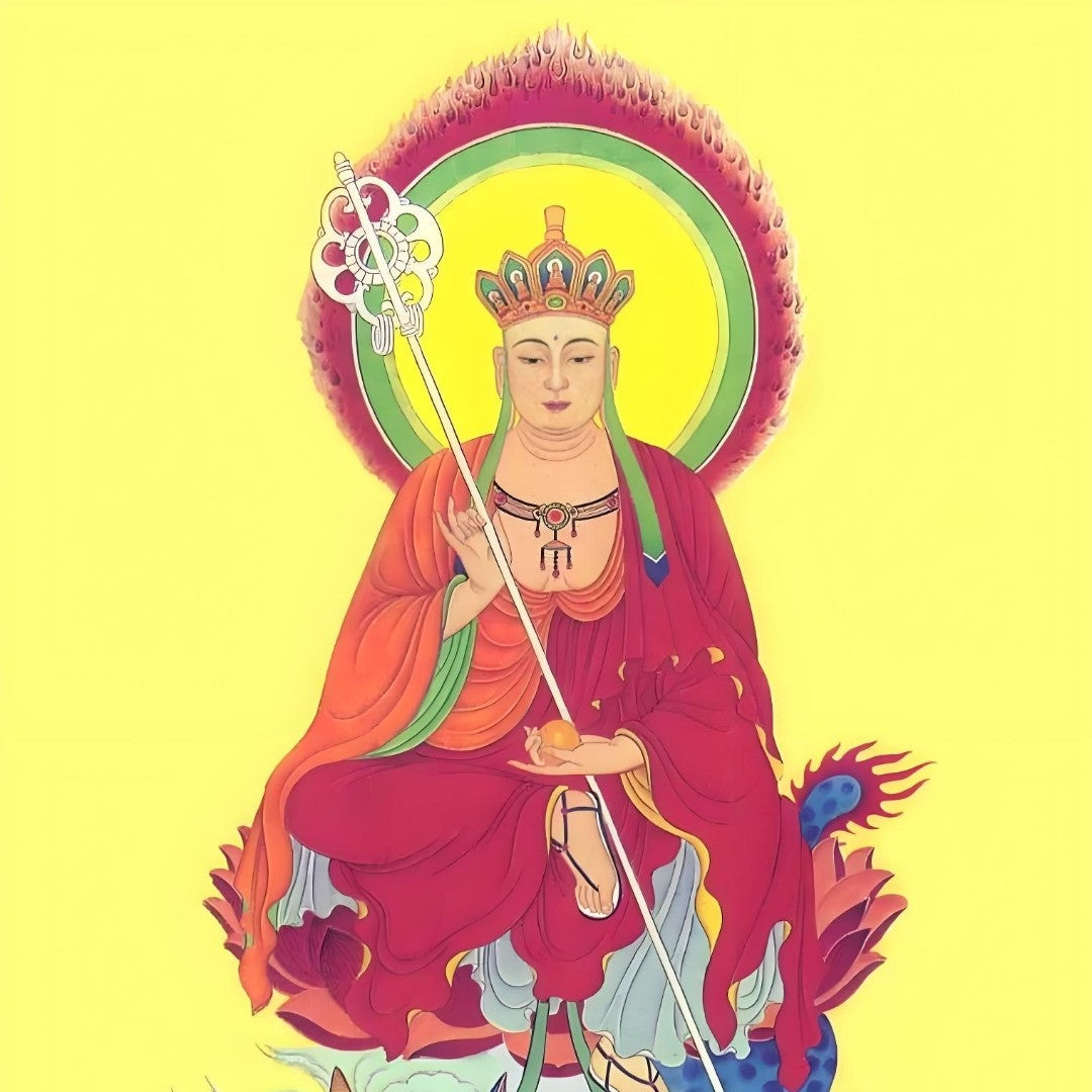 Jizo Bodhisattva portrait image, showing compassionate and solemn appearance with exquisite details