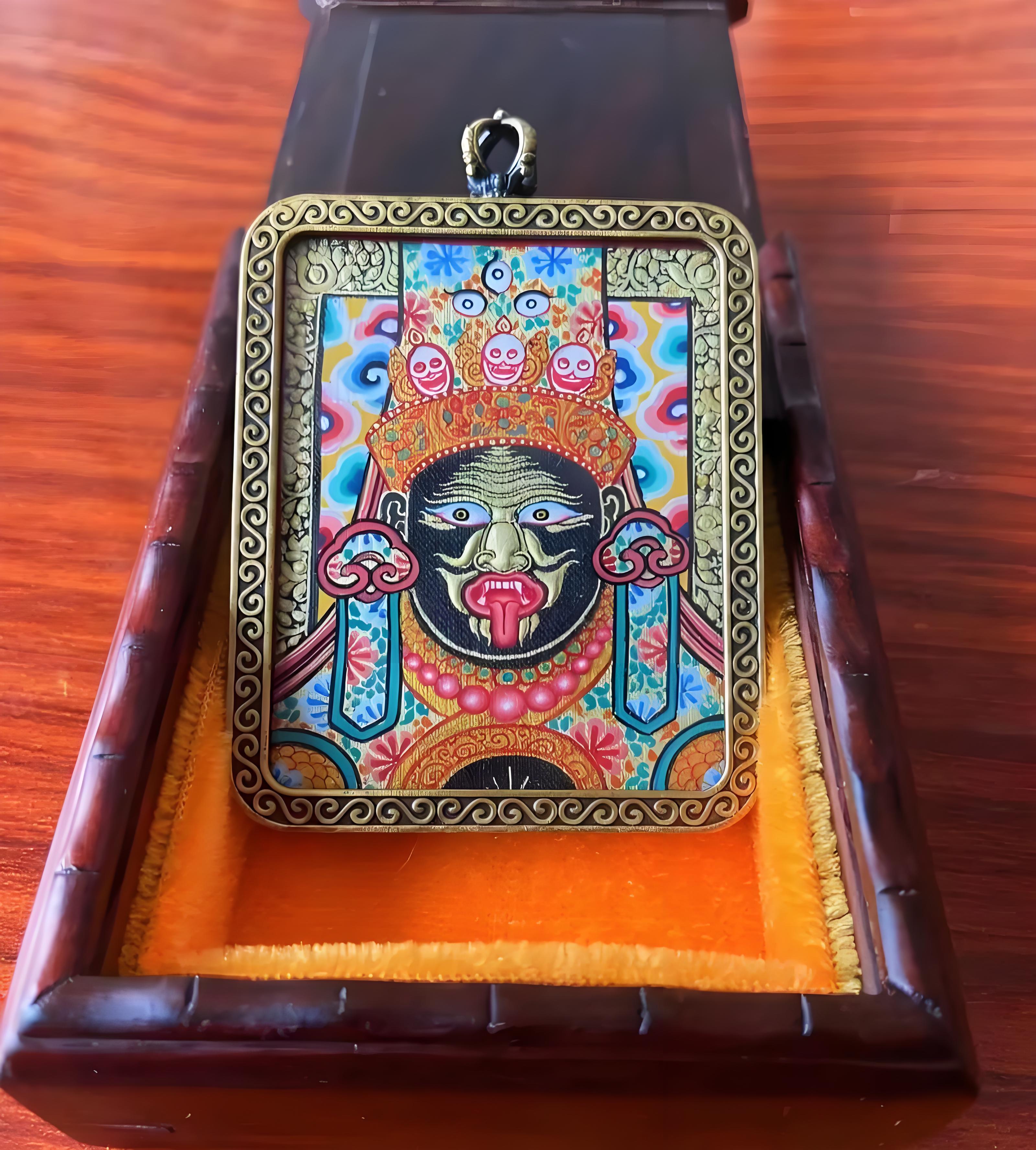 Unique handmade gau box detail image, showing exquisite carving and craftsmanship details