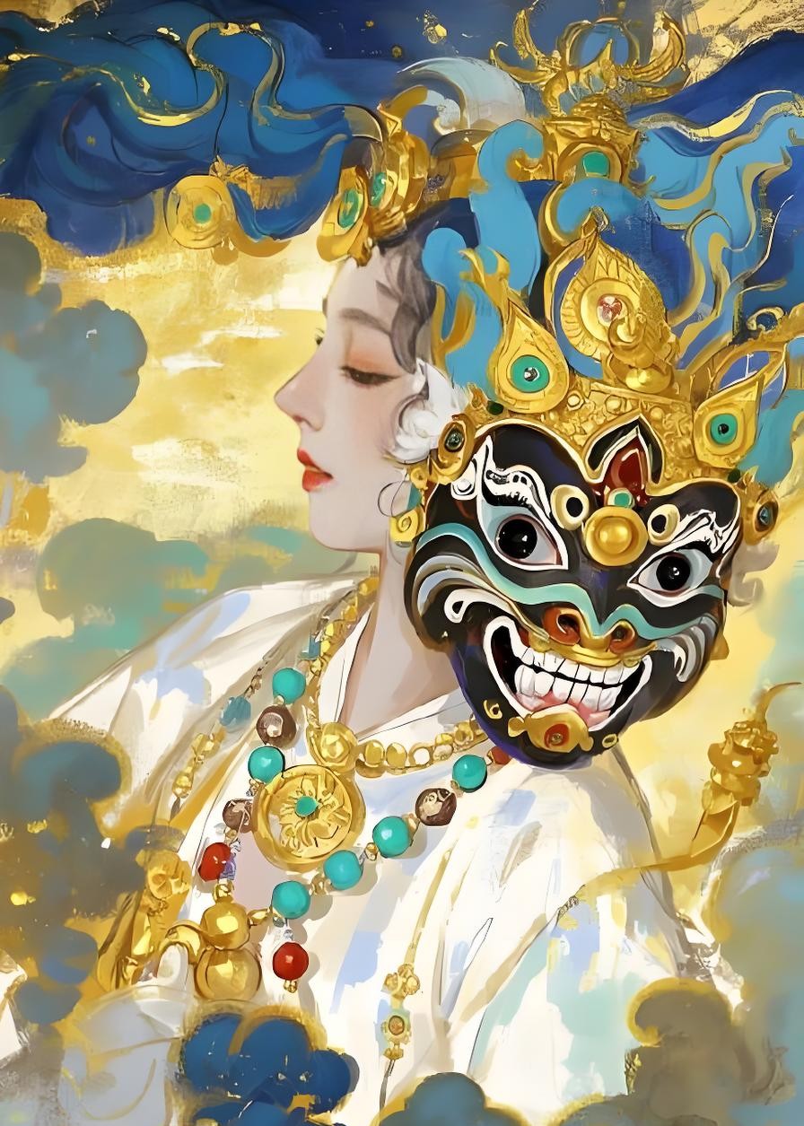 Zakiram portrait image, showing compassionate and solemn appearance with exquisite details